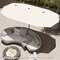 Double-Sided Patio Umbrella, Crank Handle and Sun-Protection Fabric